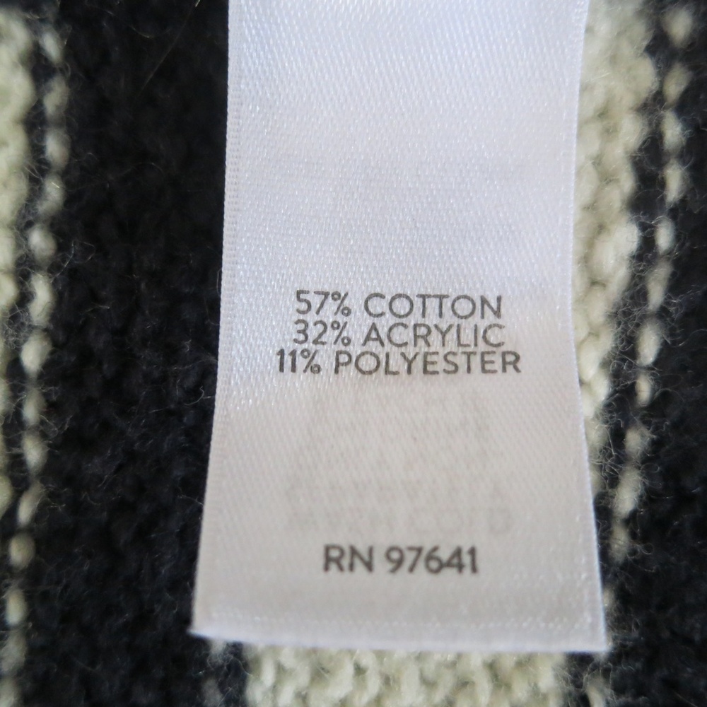 J.JILL Cozy Open Front Striped Long Line Cardigan Size XL Navy Nautical Stripe - Picture 7 of 12